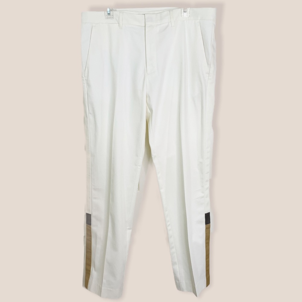 NWOT Hilfiger Edition Cream Casual Pants w/Side Stripes Men’s 36x34